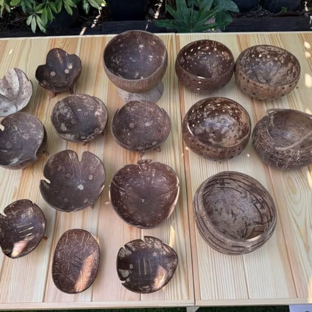 Handmade Coconut Bowls (Large Mixed Lot) - amazing deal for resale!